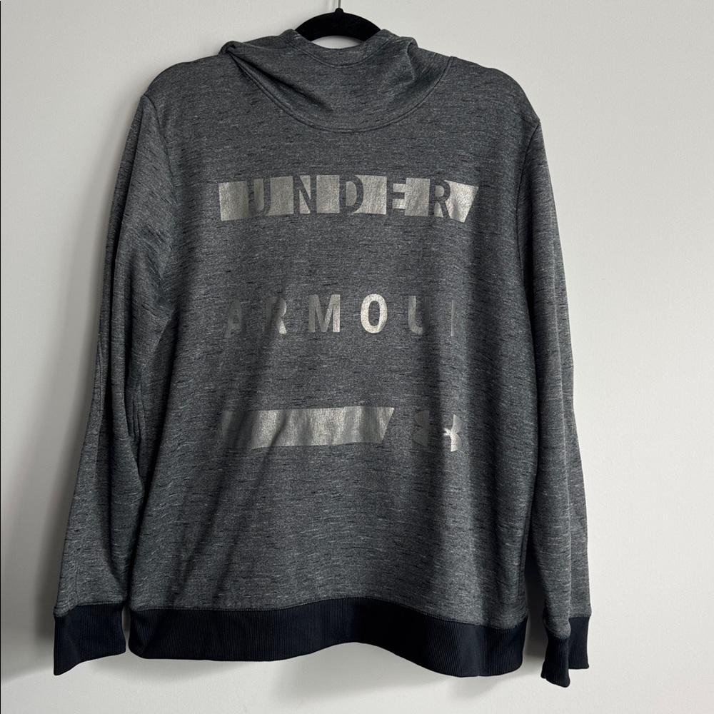 Under Armour Gray Sweatshirt with Silver Accents Size XL
